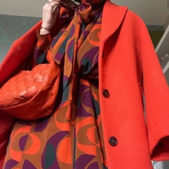 Zara Retro Geometric Print Midi Dress  Size Medium NEW WITH TAG! - Picture 2 of 12